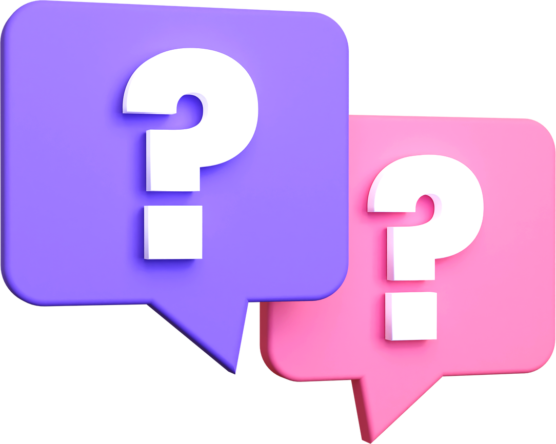 3D Question Mark in Chat Bubble